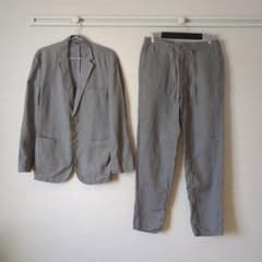 無印良品　リネン　ジャケット　パンツ　セットアップのサムネイル