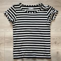 agnes b. アニエスベー ボーダー 半袖 Tシャツ 白黒 綿100のサムネイル