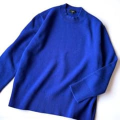 極美✨セオリー カシミヤ 100% ニット クルーネック 近年 ブルー S