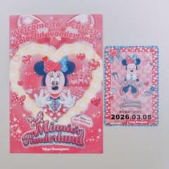 ミニーのファンダーランド　ポストカード　フリー切符　セット
