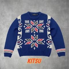 KITSU ノルディック柄 ニット セーター 韓国製 0-84-1051