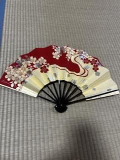 舞扇子 赤地 桜柄 日本舞踊 扇のサムネイル