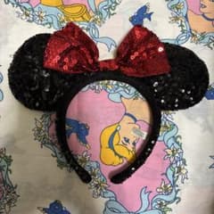 東京ディズニーリゾート カチューシャ ブラック レッド スパンコールのサムネイル