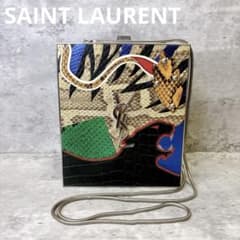 SAINT LAURENT サンローラン タキシードボックス クロコ バッグ - メルカリ