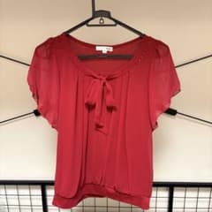 HERE'S TOWN（ヒアーズタウン）シフォン半袖ブラウス38(M)のサムネイル