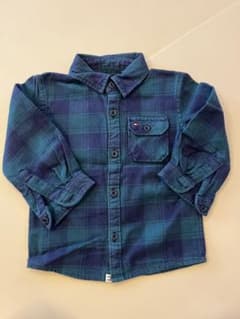 TOMMYHILFIGER 長袖チェックシャツ 80 トミーヒルフィガー　ベビーのサムネイル