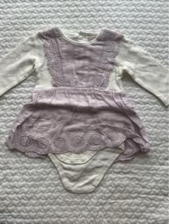 petit main レース付きロンパース 80サイズのサムネイル