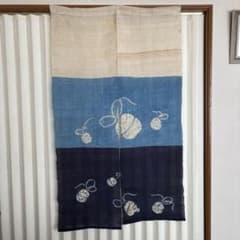 麻のれん 藍染 絞りヴィンテージ タペストリー2点セット - メルカリ