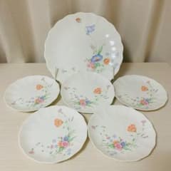NARUMI BONE CHINA プレート 丸皿 6枚セット 花柄 ナルミのサムネイル