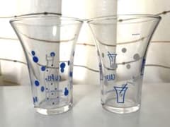 【新品未使用】アフタヌーンティー✕カルピスコラボ　朝顔グラス 2個セットのサムネイル