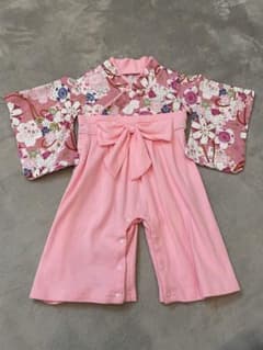 袴ロンパース　70 女の子のサムネイル