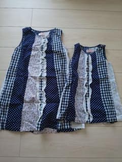ribon様専用！レモネード 姉妹ワンピース 130と100のサムネイル