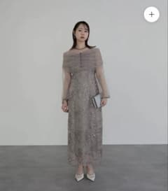 LEJAドレス　チュールオフショルダー 花柄Iライン ワンピース ドレスのサムネイル