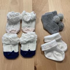 女の子ベビー靴下　もこもこ プティマイン他のサムネイル