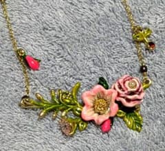 レネレイド Les Nereides フラワー ネックレス 花 バラ ピンク レネレイド Les Nereides フラワー ネックレス 花 バラ ピンク - メルカリ