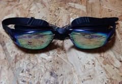 Thumbnail of ■新品・未使用■ミラータイプ 競泳用スイミングゴーグル(BK/BL)