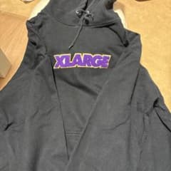 XLARGE ブラック フード付きパーカーのサムネイル
