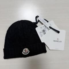MONCLER ブラック 子供用 ニット帽 S 超美品】 MONCLER ブラック 子供用 ニット帽 S - メルカリ