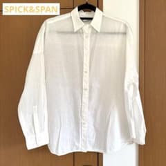 SPICK&SPAN 綿麻長袖シャツ ホワイトのサムネイル