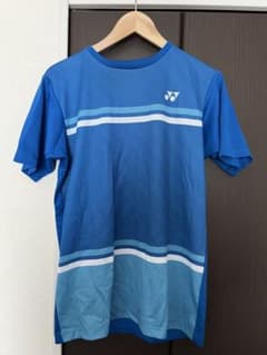 YONEX 青 ストライプ Tシャツ JP Mのサムネイル
