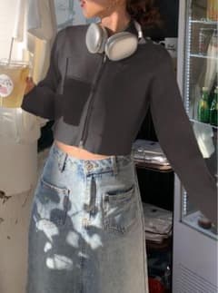 GRL ダブルジップショート丈ニットトップスのサムネイル