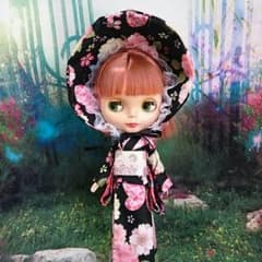 ブライス用 お着物セット 【桜蝶々】のサムネイル