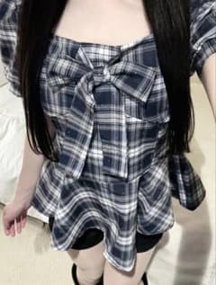 グリッターチェックトップスのサムネイル
