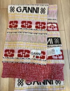 GANNI ジャガード マフラー