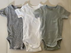 H&M ベビー肌着 3枚セット (グレー, ホワイト, ミント)のサムネイル