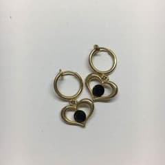 イヤリング ハート 黒のサムネイル
