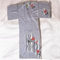 袷着物　バラ模様　薄紫色　着物　NO.53