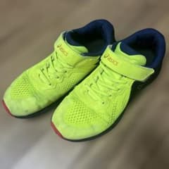 22.5 Asics fluorescent yellow sneakers