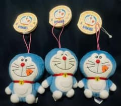 新品未使用タグ付き ドラえもん ぬいぐるみ マスコット 3点セット、まとめ売り☆