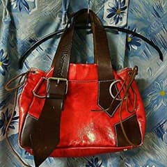 VivIene メタリックハンドバッグ  レッドのサムネイル