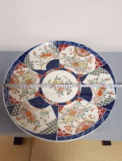 古伊万里　伊万里 有田焼　染付染錦色絵 金彩特大皿のサムネイル