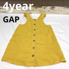 GAP イエロー サロペット スカート 4歳 110cm相当 ワンピースのサムネイル