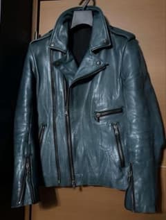 SHELLAC シェラック レザー ライダース ジャケット ダブル カウレザー