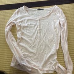 Brandy Melville 長袖 ヘンリーネック Tシャツ ピンクのサムネイル