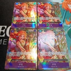 ワンピース カード ナミ パラレル 4枚 緑紫ルフィデッキパーツ - メルカリ