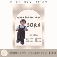 誕生日ポスター　バースデーポスター　ファーストバースデー　記念日　名入れ　写真のサムネイル