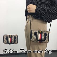 골든 타이거 미니 가방 ☆ 트렌드 숄더 대각선 걸고 신품 무료 배송