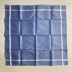 エルメス　ハンカチ　ブルー系　約45cm