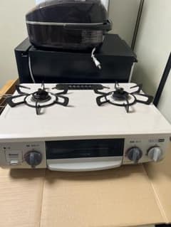 リンナイ 2バーナーガスコンロ ホワイト LP ガスのサムネイル