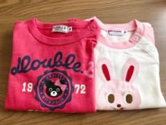 ❇︎SHI❇︎HO✳︎様専用ミキハウス　ダブルB 長袖Tシャツ80 2枚セットのサムネイル