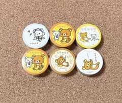리락쿠마 압축 수건 손수건 6 개 세트 헤세이 레트로 Rilakkuma