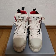 PALLADIUM 1947 ハイカットスニーカー ホワイト/レッド - メルカリ