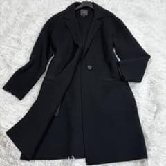 極美品 現行 セオリー ロングコート カシミヤ混 ブラック Mサイズ相当