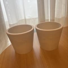シンプル 植木鉢 2個セット ホワイトのサムネイル
