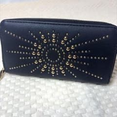 【未使用】 y2k スタッズ 長財布 黒 グランジ パンク ゴールド シルバーのサムネイル