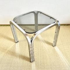 昭和レトロ ミッドセンチュリー アイアンフレーム ガラステーブル ブラック 昭和レトロ ミッドセンチュリー アイアンフレーム ガラス